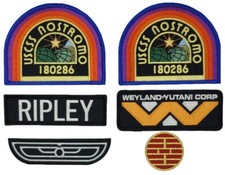 Alien Ripley USCSS Nostromo Weyland Yutani Cosplay Patch Set |6PC  Iron on Sew picture