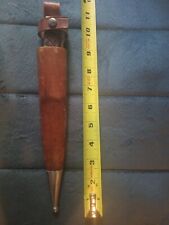 WW2 Era RARE Japan- Bowie Knife, W/Leather Scabbard, Wood Handle picture
