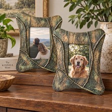 Vtg Art Nouveau Patinated Verdigris Bronze Green Textured Picture Frame Sz 7 X 5 picture