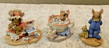 Vintage Enesco Priscilla Hillman Mouse Tales figurines 1995 lot of 3 picture