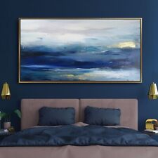Sale Abstract Blue Ocean Sunset 60H X 48W Original Painting $2,495 Now $995 picture