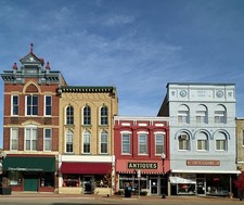 Photo:Downtown Block 1890 Finch Building Antiques Shops 1900s Main Street picture