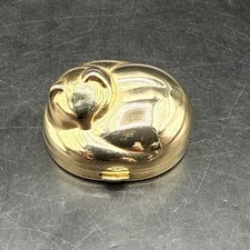 Vintage Debbie J Palmer Contented Sleeping Cat Compact Gold Tone picture