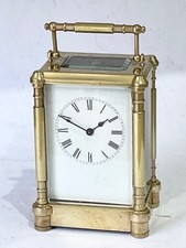 Superb French late Victorian Brass case Carriage Clock.Working. RR picture