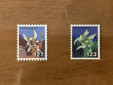Pokemon Shogakukan Stamp Lot- Pinsir and Scyther Rare 1990s. Mint picture