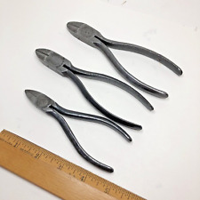 (3) Vintage Utica Tools 44-5 & 41-6 Diagonal Side Cutters 5