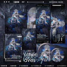 6Pc/set Hot Game Wuthering Waves Cartethyia Fleurdelys Laser Ticket Badge Card picture