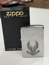 ZIPPO 1999 HARLEY DAVIDSON EAGLE RED WHITE BLUE LIGHTER SEALED IN BOX H688 picture