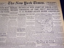1944 MARCH 29 NEW YORK TIMES - RUSSIANS WIN NIKOLAYEV - NT 3708 picture