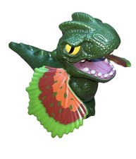 2010 Burger King Spritzender Prehistoric Pets 4” Dinosaur Toy Green Frilled picture