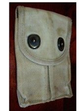 Antique Military  WWI 1918 LCC & Co. 45 Cal. Canvas Twin Magazine Ammo  Pouch picture