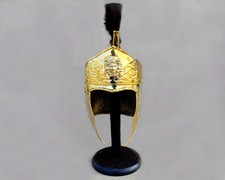 Roman Praetorian Helmet with plume black SCA LARP REENACTMENT picture