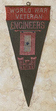 RARE WW1 US Army Engineer Corps Son In Service Felt Window Banner Flag 1917 picture