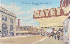 Commercial Business District Chicago Illinois Gayety Theater Superman Vintage picture
