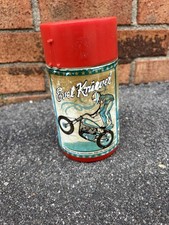 Vintage 1974 EVEL Knives Thermos 8oz picture