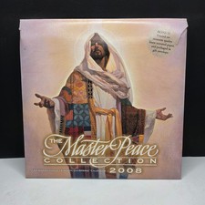 DaySpring Master Peace Collection 2008 Calendar Jesus Art Linen Paper Vintage H3 picture