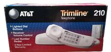 NIB Vintage AT&T Trimline 210 Lit Touch Tone Phone White w/ Redial Table Or Wall picture