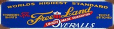 FREE LAND OVERALLS UNION MADE 20