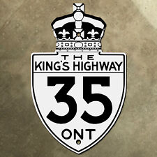 Ontario King's Highway 35 route marker road sign Canada 1930s picture