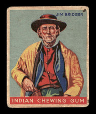 1933 Indian Gum #54 Jim Bridger PR History Card picture