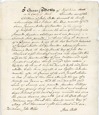 1806 Antique Interest Payment Joseph Miller Estate Norfolk UK Signed Ann Betts picture