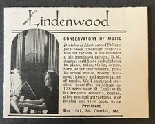 1941 Lindenwood Conservatory of Music St. Charles MO Mini B&W Vintage Print Ad picture
