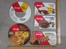 5 Vtg Sara Lee Cake Container Topper Lot 1980s Frozen Food Packaging Lot Dessert picture