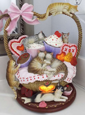 The Bradford Exchange Holiday Cats of Light Valentine's Day Purr-fection 2008 picture