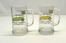 VINTAGE 19TH & 20TH L.A. ROADTERS ROASTER EXHIBITION & SWAP MEET BEER GLASSES  picture