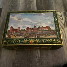 Vintage E OTTO SCHMIDT Large Cookie Biscuit Tin Box Nurnberg Germany 1985 picture