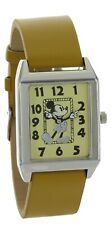 NIB Disney Rectangle Mickey Mouse Leather Band cute watch picture