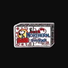 Snoopy Northern Vtg Rubber Flexible Fridge Magnet Advertising Peanuts picture