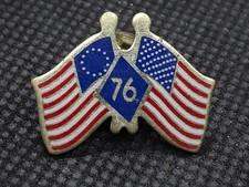 VTG Spirit Of 76 Bicentennial American Flags Lapel Pin  picture
