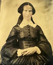Old Vintage Antique Ambrotype Photo Young Victorian Lady Woman Classic Beauty picture