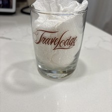Vintage Travel Lodge Motel/Hotel Drinking Glass W/70’s Logo 3 5/8” Travelodge picture