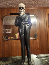 Arteology Thinking Skeleton Hard to Find Statue 1990 Vintage Halloween  picture