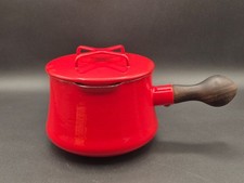 Vtg DANSK Kobenstyle Vibrant Red Enamel 1-Qt to 1.5-Qt Saucepan w/ Lid - France picture