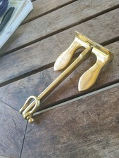 GREEK CHANDRIS LINES SOLID BRASS ANCHOR PAPERWEIGHT 6.5 INCHES (16.5cm) LONG picture