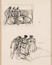 Bullfighting Animator Marc Davis Original Drawing Disneys Nine Old Men 1948 2 picture
