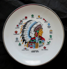 Vtg Native American Chief Spirit Symbols Fairway Plate side 7 1/4