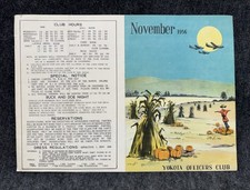 Vintage 1956 Officers Club YOKOTA JAPAN November Thanksgiving Menu Scarecrows picture