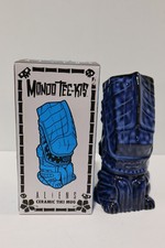 New Mondo Tee-Kis Aliens Ceramic Tiki Mug BLUE Glaze 2017 picture