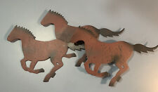 Three Metal Running Horses - western home decor wall art Farmhouse picture