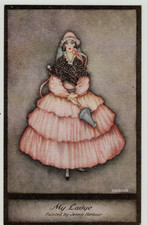 Artist Jennie Harbour Vintage Tuck`s Postcard - 'My Ladye' picture