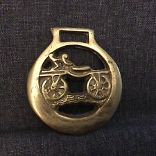 Brass Vintage Bike Bicycle Medallion  Bridle Bottle Opener picture