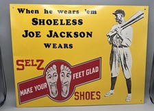 SELZ SHOES - BASEBALL PLAYER When Shoeless Joe Jackson Wears 'em-MAKES FEET GLAD picture