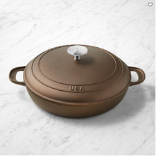 Made In 4-Qt Seasoned Cast Iron Braiser with Lid, Heavy Duty Cooking Pot picture