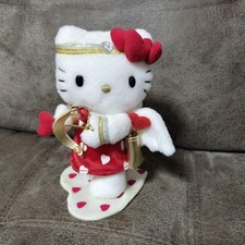 Rare 2002 Sanrio Hello Kitty Goddess of Love Cupid Angel Plush With Stand USED picture
