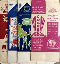 Vintage Lot of Four Dairy Milk & Lemonade Cartons Including Two Meadow Gold-NOS picture