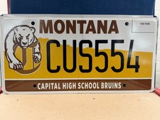 CAPITAL HIGH SCHOOL BRUINS   MONTANA LICENSE PLATE picture